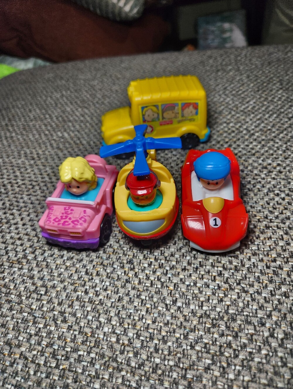 3 Little People Wheelies And 1 Little People Mcdonalds Toy Bus